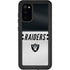 NFL Las Vegas Raiders White Striped Galaxy S20 Waterproof Case