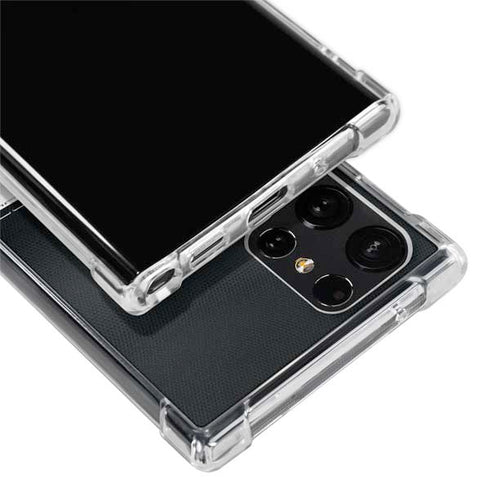 NFL Las Vegas Raiders White Striped Galaxy S23 Ultra Clear Case