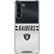 NFL Las Vegas Raiders White Striped Galaxy S24 FE Clear Case