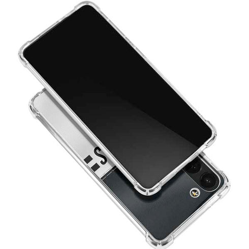 NFL Las Vegas Raiders White Striped Galaxy S24 FE Clear Case