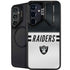 NFL Las Vegas Raiders White Striped Galaxy S25 Kickstand Case