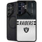 NFL Las Vegas Raiders White Striped Galaxy S24 Kickstand Case