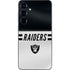 NFL Las Vegas Raiders White Striped Galaxy S25 Plus Skin