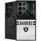 NFL Las Vegas Raiders White Striped Galaxy S24 Ultra Kickstand Case