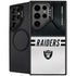 NFL Las Vegas Raiders White Striped Galaxy S24 Ultra Kickstand Case