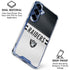NFL Las Vegas Raiders White Striped Galaxy S25 Clear Case