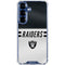 NFL Las Vegas Raiders White Striped Galaxy S25 Plus Clear Case
