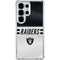 NFL Las Vegas Raiders White Striped Galaxy S25 Ultra Clear Case