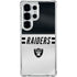 NFL Las Vegas Raiders White Striped Galaxy S25 Ultra Clear Case