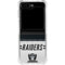 NFL Las Vegas Raiders White Striped Galaxy Z Flip6 Clear Case