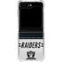 NFL Las Vegas Raiders White Striped Galaxy Z Flip6 Clear Case