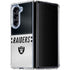 NFL Las Vegas Raiders White Striped Galaxy Z Fold5 5G Clear Case