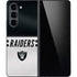 NFL Las Vegas Raiders White Striped Galaxy Z Fold5 5G Skin