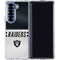 NFL Las Vegas Raiders White Striped Galaxy Z Fold6 Clear Case