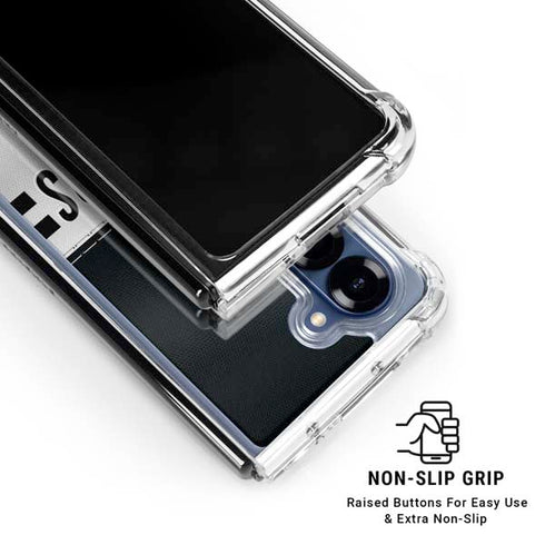 NFL Las Vegas Raiders White Striped Galaxy Z Fold6 Clear Case