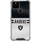 NFL Las Vegas Raiders White Striped Google Pixel 5 Clear Case