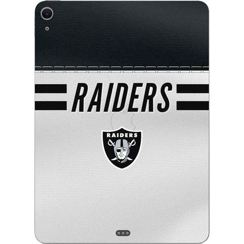 NFL Las Vegas Raiders White Striped Apple iPad Air Skin