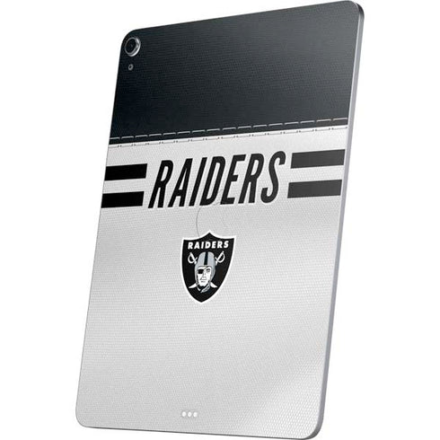 NFL Las Vegas Raiders White Striped Apple iPad Air Skin