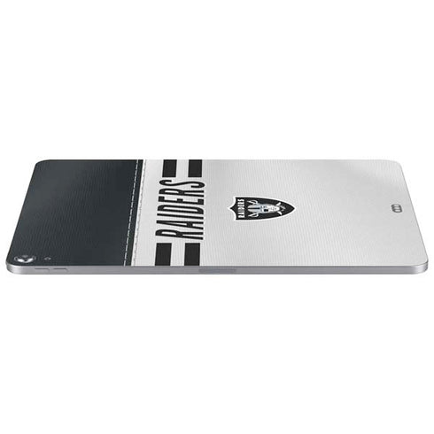 NFL Las Vegas Raiders White Striped Apple iPad Air Skin