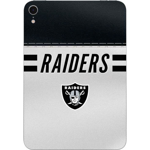 NFL Las Vegas Raiders White Striped Apple iPad Mini Skin