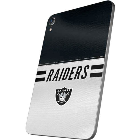 NFL Las Vegas Raiders White Striped Apple iPad Mini Skin