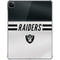 NFL Las Vegas Raiders White Striped iPad Pro 11in (2024) Clear Case