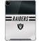 NFL Las Vegas Raiders White Striped iPad Pro 12.9in (2020) Clear Case