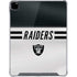NFL Las Vegas Raiders White Striped iPad Pro 12.9in (2020) Clear Case