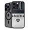 NFL Las Vegas Raiders White Striped iPhone 14 Pro Max Kickstand Case