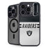NFL Las Vegas Raiders White Striped iPhone 14 Pro Max Kickstand Case