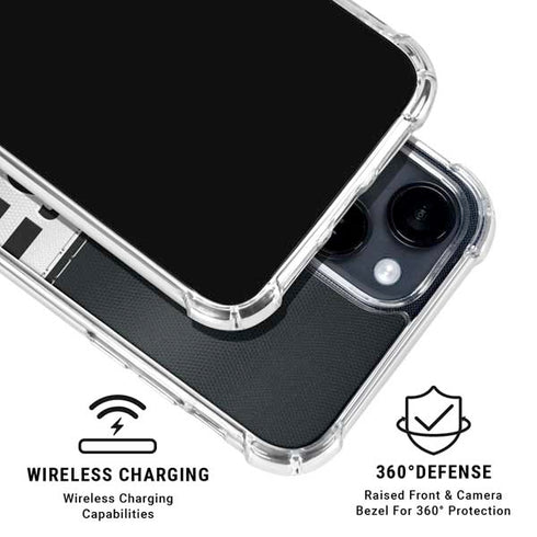 NFL Las Vegas Raiders White Striped iPhone 15 Clear Case