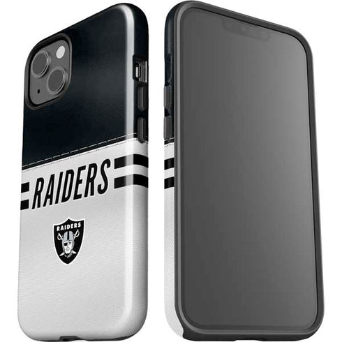 NFL Las Vegas Raiders White Striped iPhone 15 Impact Case
