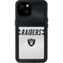 NFL Las Vegas Raiders White Striped iPhone 15 Plus Waterproof Case