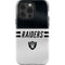 NFL Las Vegas Raiders White Striped iPhone 15 Pro Impact Case