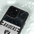 NFL Las Vegas Raiders White Striped iPhone 15 Pro Waterproof Case
