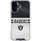 NFL Las Vegas Raiders White Striped iPhone 16 Clear Case