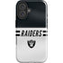 NFL Las Vegas Raiders White Striped iPhone 16 Impact Case