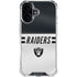 NFL Las Vegas Raiders White Striped iPhone 16 Plus Clear Case