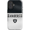 NFL Las Vegas Raiders White Striped iPhone 16 Plus Impact Case