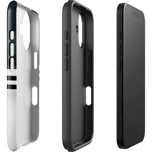 NFL Las Vegas Raiders White Striped iPhone 16 Plus Impact Case