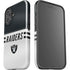 NFL Las Vegas Raiders White Striped iPhone 16 Plus Impact Case