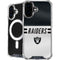 NFL Las Vegas Raiders White Striped iPhone 16 Plus MagSafe Case