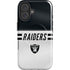 NFL Las Vegas Raiders White Striped iPhone 16 Plus Magsafe Impact Case