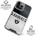 NFL Las Vegas Raiders White Striped iPhone 16 Pro Clear Case