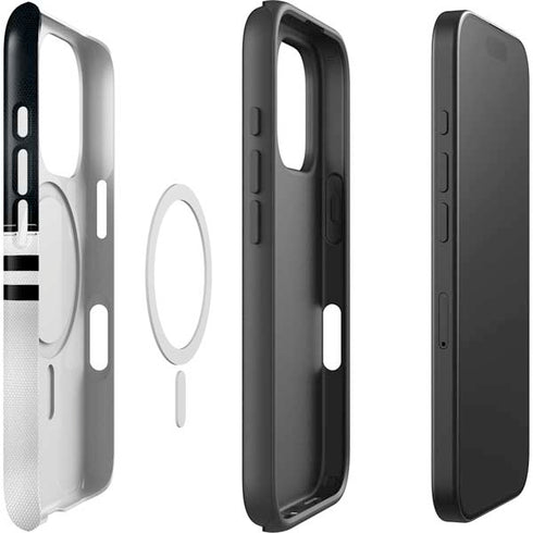 NFL Las Vegas Raiders White Striped iPhone 16 Pro Magsafe Impact Case