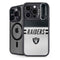 NFL Las Vegas Raiders White Striped iPhone 16 Pro Max Kickstand Case