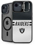NFL Las Vegas Raiders White Striped iPhone 16e Kickstand Case