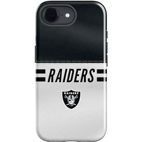 NFL Las Vegas Raiders White Striped iPhone 16e Impact Case