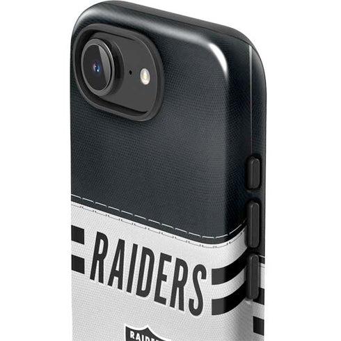 NFL Las Vegas Raiders White Striped iPhone 16e Impact Case