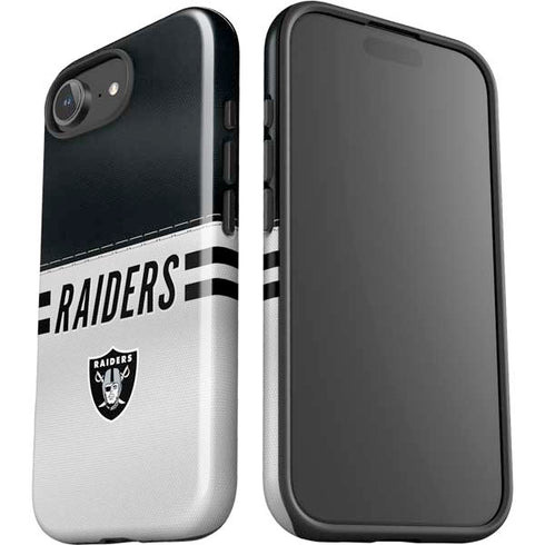 NFL Las Vegas Raiders White Striped iPhone 16e Impact Case